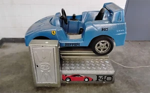 Ferrari F40 Coin Operated Kiddie Ride On Car BLUE vintage LOCAL PICKUP ONLY - Picture 1 of 7