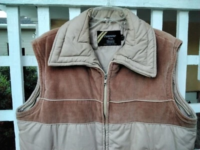 Chaleco acolchado vintage Sears yugo de pana occidental para hombre grande Foto 1 de 4