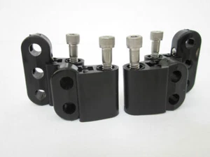 Black Ignition Lead Separators Brackets Mounts S/less Screws Fits Holden 308 V8. - Picture 1 of 5