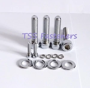 Kawasaki GPz1100/GPz 1100 B1/B2 Handlebar Clamp Bolts Set CHROME - Picture 1 of 3