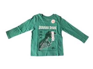 Jumping Beans Toddler Boys Long Sleeve Green Jurassic Park Box Graphic Tee 3T - Picture 1 of 5