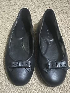 Authentic Girls Burberry Ballerina Patent Leather Flats, Black Shoes SZ 28 US 11 - Picture 1 of 5