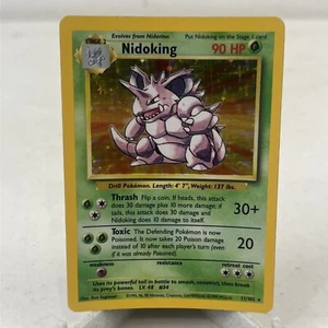 Nidoking 11/102 Base Set Holo Rare 1999 Pokemon Card - Picture 1 of 10