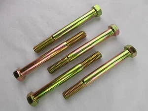 Hex Head Bolt 7/16"- 14 x 4" Long "5 Bolts" Grade 8 Zinc 7/16-14x4 - Picture 1 of 3