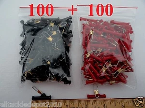 1" Length Small Sinker Slides Sliders 200 Count - Black 100 + Red 100 - Picture 1 of 5