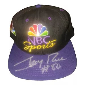 Cappello Snapback Vintage Sports Specialties NBC Sports Peacock nero viola Jerry Rice - Foto 1 di 2