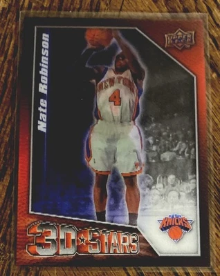 Tarjeta insertada holo Nate Robinson 3D Stars 2009-10 cubierta superior New York Knicks Foto 1 de 2