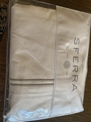 Capa de edredom branca/prata 88x92 Sferra Grand Hotel - Imagem 1 de 4