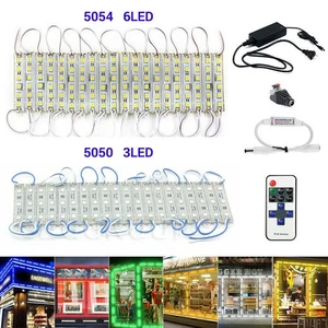 5050 5054 SMD 3/6 LED Module Light For Store Front Window Sign Lamp+Remote+Power - Picture 1 of 78