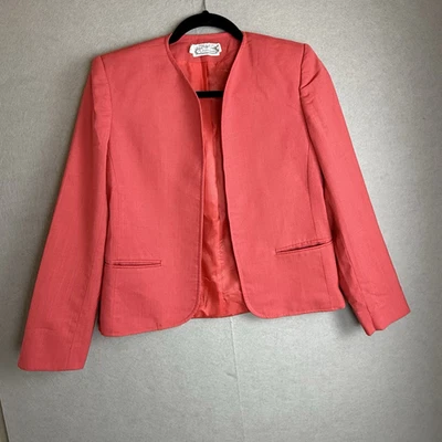 Chaqueta Blazer Coral Vintage The Villager S 6 Almohadillas para el Hombro Bolsillos Businesscore Foto 1 de 4