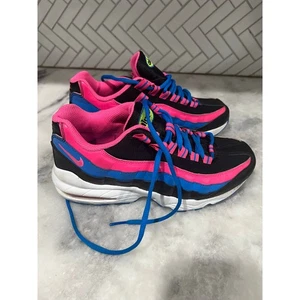 Nike Air Max 95 GS 310830-007 Juvenil 5.5Y Mujer’s 7 Negro Rosa Azul 2015 Retro - Imagen 1 de 10