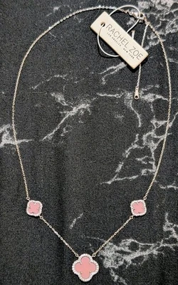 Collar Rachel Zoe Alhambra ROSA Plata Fina 925 y Circonita cúbica ¡NUEVO! Foto 1 de 2