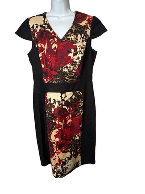 Adrianna Papell Sheath Dress Floral Size 12 Wedding Party Colorful - Image 1 of 4