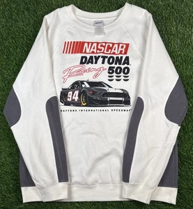 Nascar Daytona 500 Sweatshirt Gr. L off white bestickt Racing Rennwagen - Bild 1 von 10