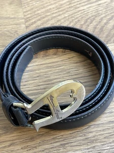 Etienne Aigner Damengürtel schwarz schmal modisch Größe 32 Stil 1010 Leder - Bild 1 von 5