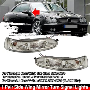 LED Side Mirror Turn Signal Light For Mercedes-Benz SL-Class R230 W209 CLK-Class - Picture 1 of 10