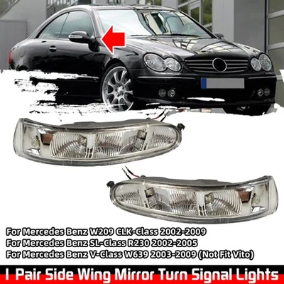 Luz de señal de giro de espejo lateral LED para Mercedes-Benz Clase SL R230 W209 CLASE CLK Foto 1 de 4