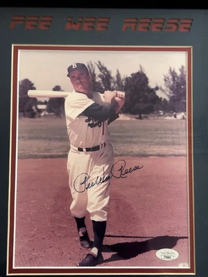 Pee Wee Reese Autographed Custom Framed 8x10 Photo - JSA COA - Image 1 of 3