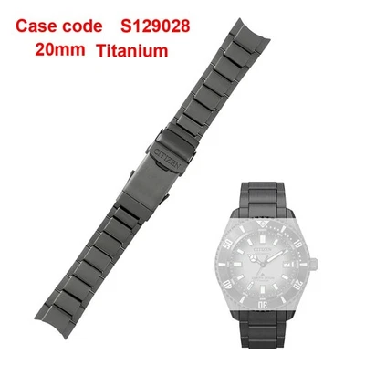 Pulseira de relógio de titânio 20 mm para relógio Citizen Marine Promaster NB6021-17E - Imagem 1 de 4