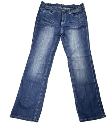 Женские синие вышитые швы Cowgirl Tough Co. 34x33 - Изображение 1 из 4