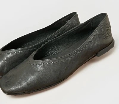 Zapatos planos de cuero para mujer Frye “Claire” talla 9 M negros gran precio firme Foto 1 de 4