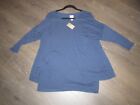 Chico's Talia Two-Fer Tunic 3/4 Sleeves In Twilight Blue Size 2 Nwt
