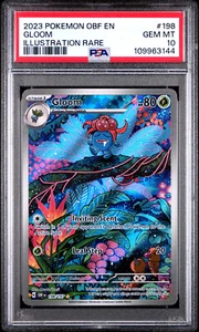 PSA 10 GLOOM OBSIDIAN FLAMES 2023 POKÉMON OBF ILLUSTRATION RARE #198 - Picture 1 of 2
