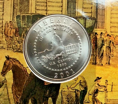 2001 United States Capitol 200th Anniversary Uncirculated Clad 50c Half Dollar - Image 1 of 4
