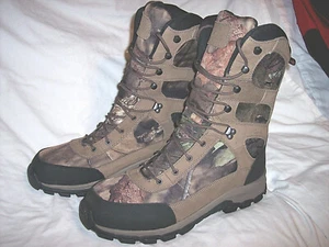 Mens 14 Camo Hunting Boots Waterproof Insulated Boots Mossy Oak Country Camo - Picture 1 of 7