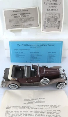 1980s Franklin Mint 1:24 "1930 Duesenberg J Derham Tourster" + Box + Papers - Image 1 of 4