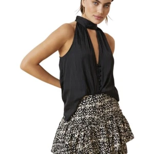 Anthropologie Black Cutout Halter Top-Size large BNWT RRP $88 - Picture 1 of 17