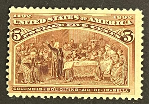 Travelstamps:1892 US Stamps Scott #234 “Soliciting Aid” Mint OG H - Picture 1 of 5