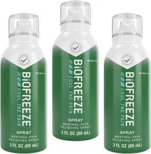 BIOFREEZE COOL THE PAIN FAST ACTING MENTHOL PAIN RELIEF SPRAY (3 PACK) - Picture 1 of 1