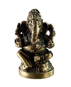 Statuette Ganesh Figurine Ganesha Dieu hindou Amulette Thailande Elephant 3690 - Picture 1 of 6
