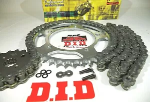 1987-1989 KAWASAKI KLR650 DID VX3 520 CHAIN AND SPROCKETS KIT *Premium Steel Kit - Foto 1 di 4