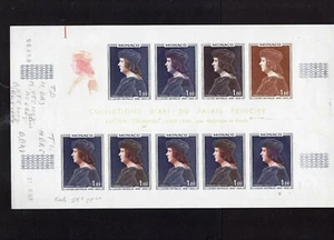MONACO 1967 Scott 675 Yv 734 GRIMALDI TRIAL COLOR PROOFS Sheet -FreeUSAShip - Picture 1 of 1