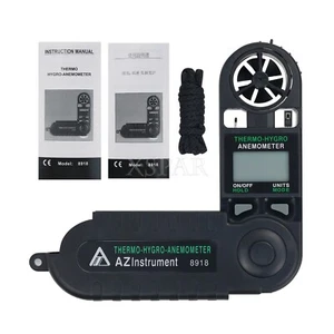 AZ8918 Anemometro Digitale Tester Velocità Vento Rilevatore Temperatura Umidità - Foto 1 di 8