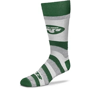 New York Jets Football Women's Pro Stripe Fuzzy Crew Socks - Picture 1 of 1