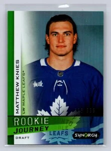 2023-24 UD Synergy #RJ-3 Matthew Knies -Rookie Journey Draft 095/999-Maple Leafs - Picture 1 of 2