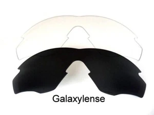 Lentes de repuesto Galaxy para marco Oakley M2 XL negras y transparentes polarizadas 2 pares - Imagen 1 de 5
