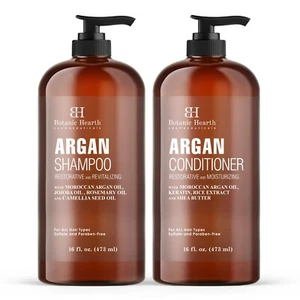 BOTANIC HEARTH Argan Oil Shampoo & Conditioner Set - Restorative & Moisturizing - Picture 1 of 2