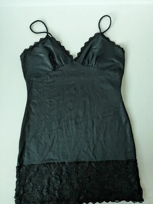 De Colección Frederick's of Hollywood BabyDoll Camisón Negro Vestido de Encaje Talla M/L  Foto 1 de 4