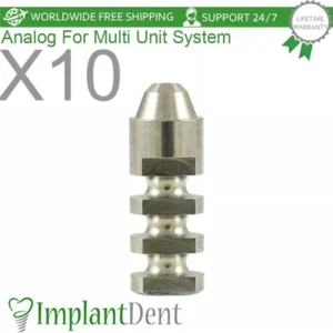 10x Dental Analog For Multi Unit 1.6mm Prosthetic Stainless Steel Dentistry Tool - Picture 1 of 3