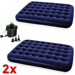 Bestway Double Flocked Camping Air bed Inflatable Mattress Blow Up AirBed - Picture 1 of 18