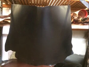 Leather Hide Skin Black Shoulder 3.5mm Drum Dyed ideal for Belts, Dog Leads, Bag - Picture 1 of 1