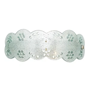 Vintage Alexander De Paris Hair Barrette Bridal Lace Look Light Blue Glittery - Picture 1 of 7
