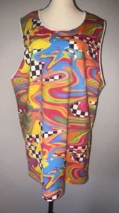 Peloton Brittany Allen Classic Tank Top Workout Colorful Activewear XL NWOT - Picture 1 of 6