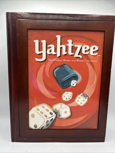 Yahtzee Vintage Game Collection Wooden Bookshelf Edition Complete!! - Picture 1 of 5
