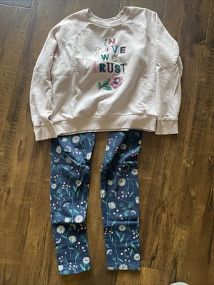 Sudadera y Leggings Gymboree Niña Rosa Polvorienta En Amor Confiamos Talla: L (10/12) Foto 1 de 4