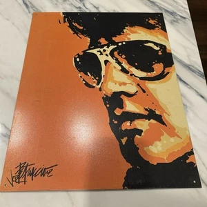 Elvis Presley Tin Art Wall Hanging Rock And Roll - 16" x 12.5" Tiger Man tour - Picture 1 of 6